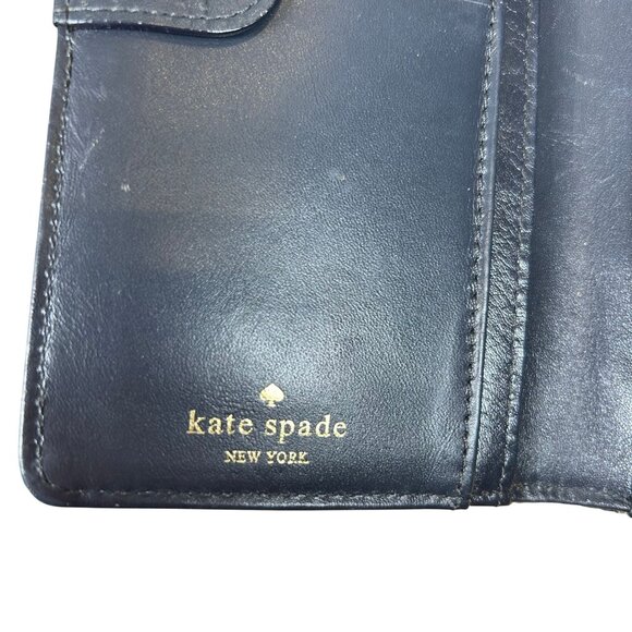 Kate Spade Metallic Gold Leather Bifold Wallet - Picture 5 of 8
